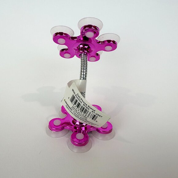 Pink Flower Style Flexible cell phone stand with suction cups. New with tags - Picture 8 of 14